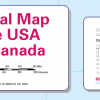 Children's political map of Canada and the USA