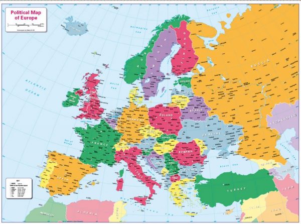 Children's political map of Europe