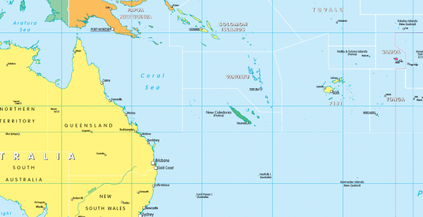 Children's political map of Oceania