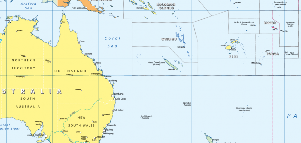 Political map of Oceania