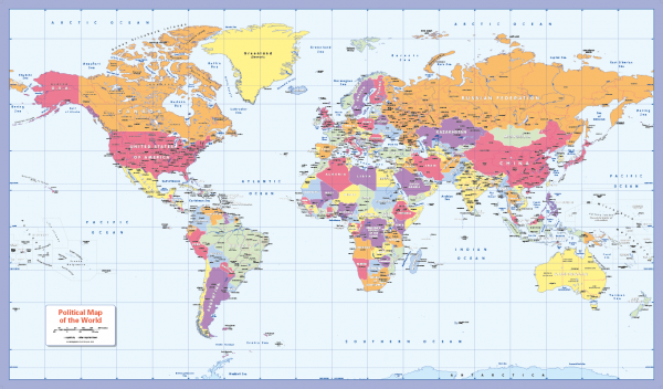 Political World Map (large)