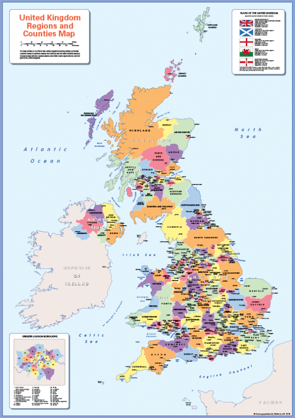 Set of 3 maps - Children's World Political, Europe and UK