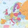 Colour blind friendly Political map of Europe