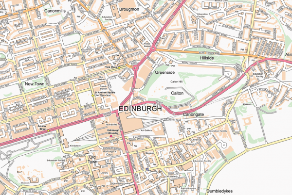 Edinburgh Street map