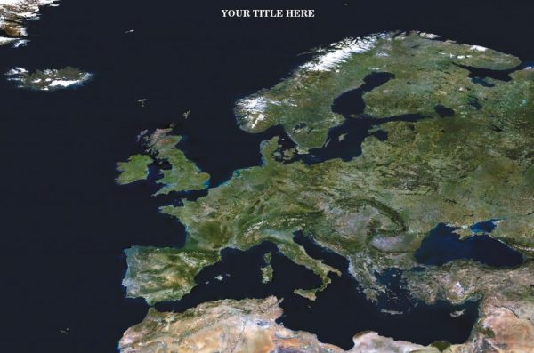 Personalised satellite image of Europe and Africa globe