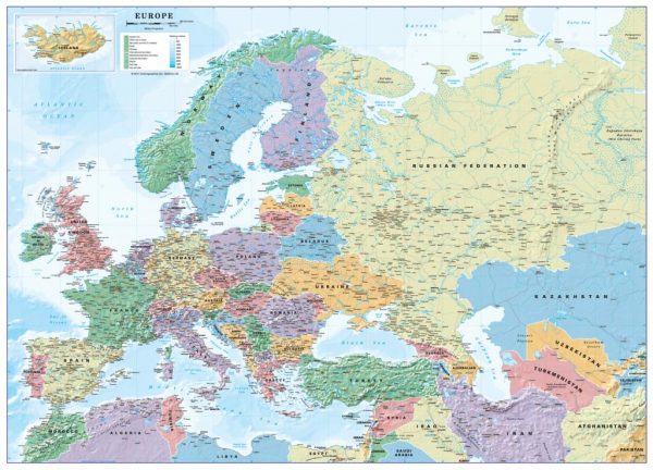 Europe Map Scale 1:10 million