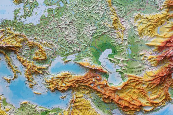 3D raised relief map of Europe (Free delivery in the  UK)