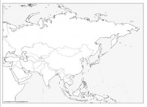 Free outline Map of Asia