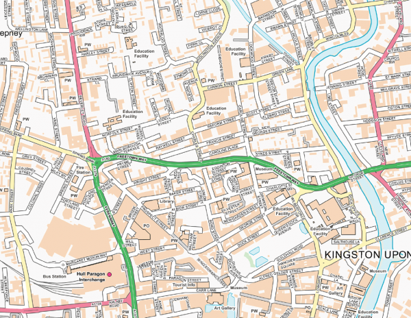 Hull Street map