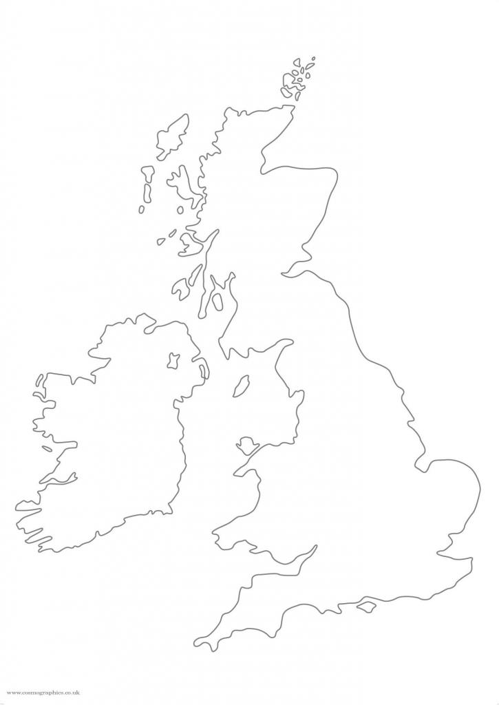 Simplified Large British Isles map outline