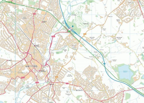 Map of Hertfordshire