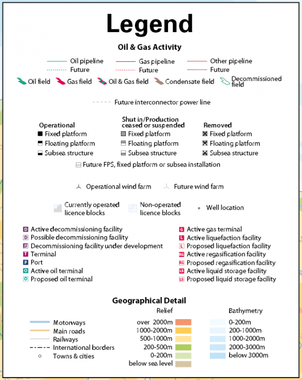 Mediterranean Oil and Gas Activity Map - Personalised