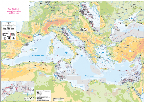 Mediterranean Oil and Gas Activity Map - Personalised
