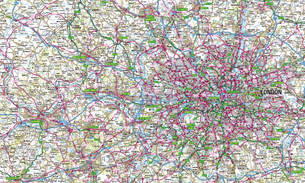 Ordnance Survey UK regional, city and town maps