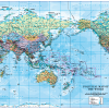 Pacific Centred World Political Map Scale 1:40 million