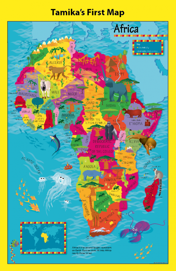 Personalised Children's Picture Africa Map