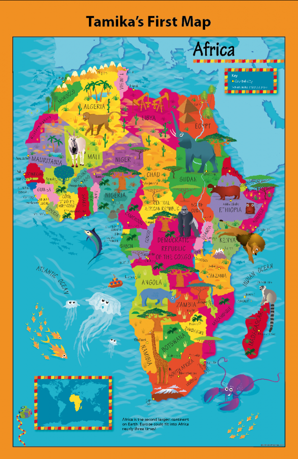 Personalised Children's Picture Africa Map