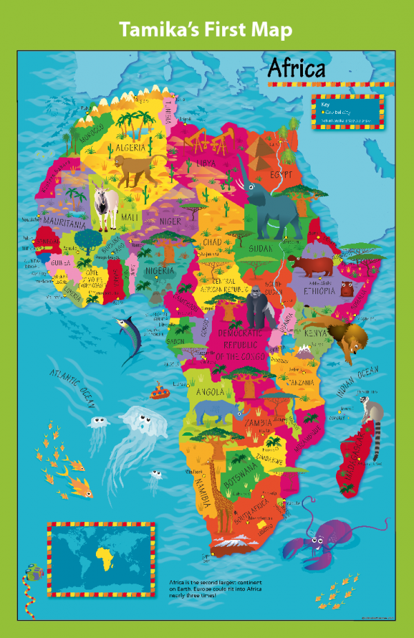 Personalised Children's Picture Africa Map