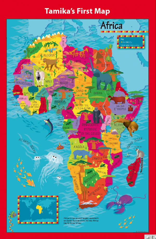 Personalised Children's Picture Africa Map