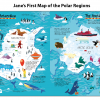 Personalised Children's Picture Map of the Polar Regions