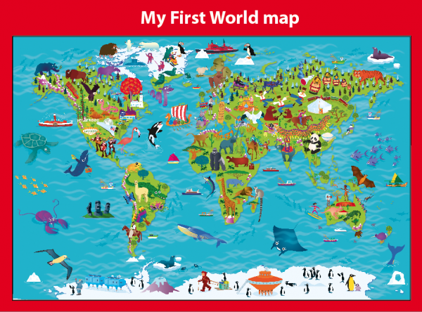 Personalised Children's Picture World Map