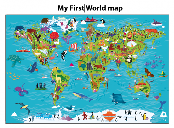 Personalised Children's Picture World Map