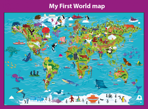 Personalised Children's Picture World Map