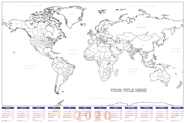 Personalised Europe Map (no flags) Scale 1:10 million