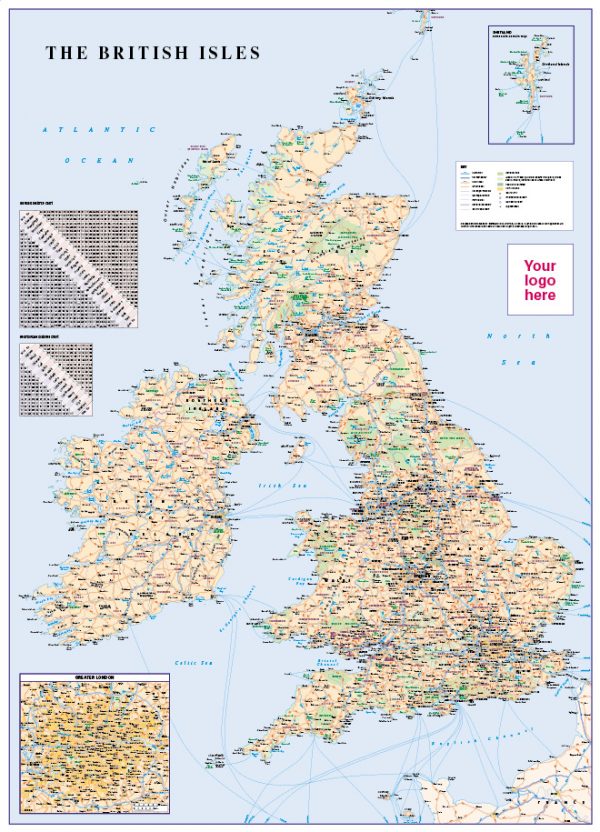 Personalised GB Map with Greater London inset