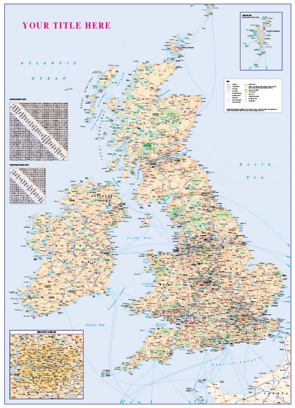 Personalised GB Map with Greater London inset