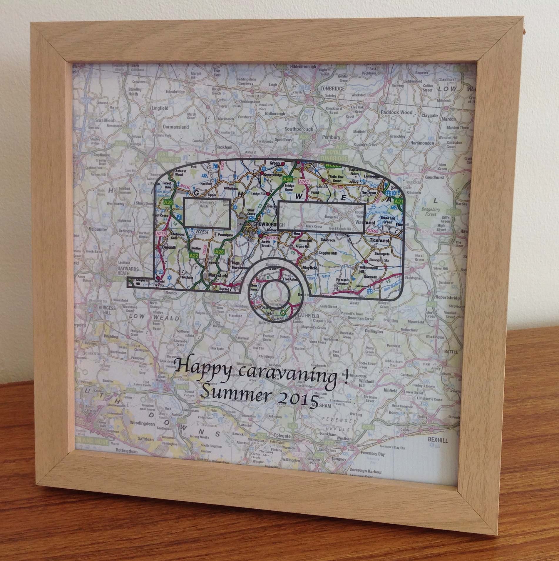 Personalised map - UK Adventures (free delivery)