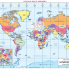 Political World map (A4)
