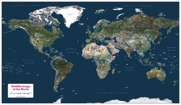 Satellite map of the World (large)
