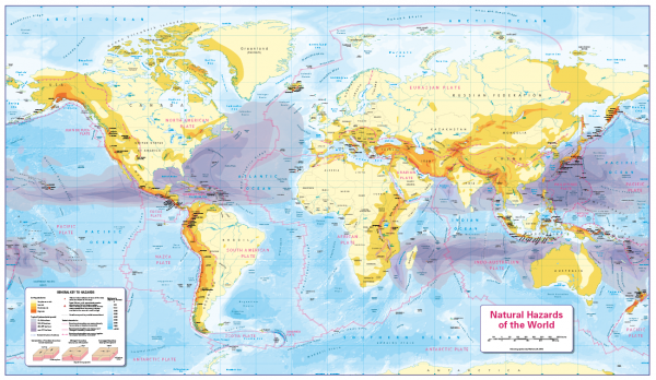 Set of 3 children's World maps - small
