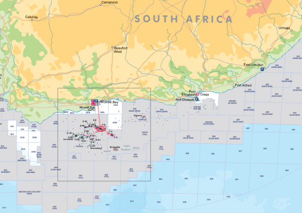 South & East Africa Oil and Gas Activity Map - Personalised