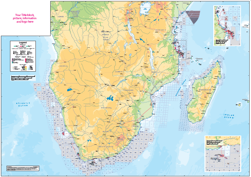 South & East Africa Oil and Gas Activity Map - Personalised