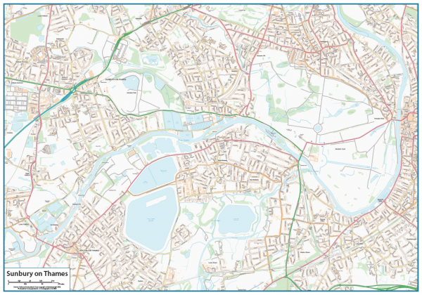 Sunbury on Thames map