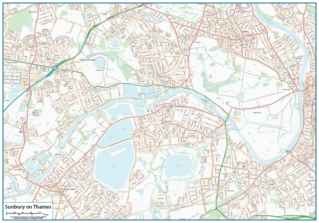 Sunbury on Thames map