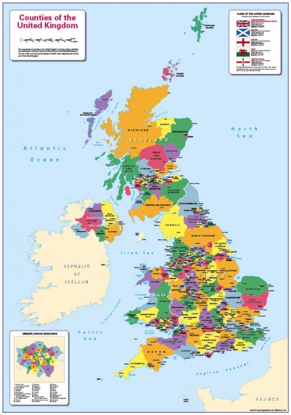 Personalised Children's UK Counties Map