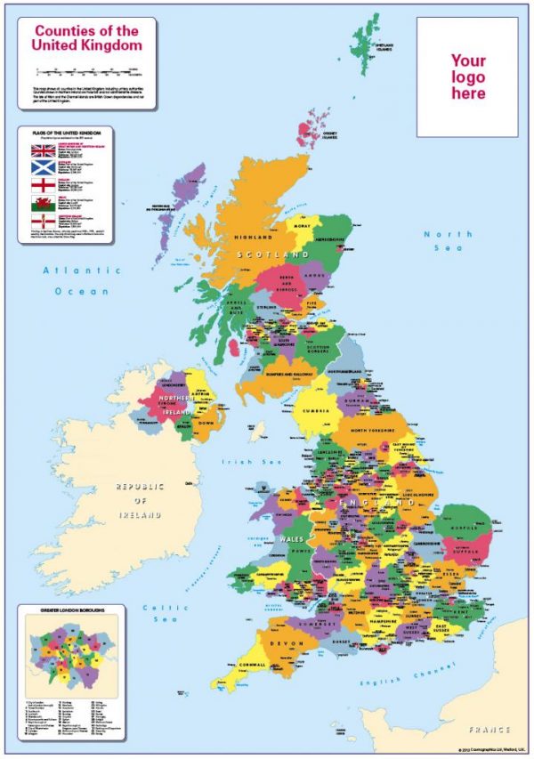 Personalised Children's UK Counties Map