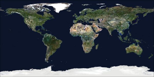 Satellite image of the World