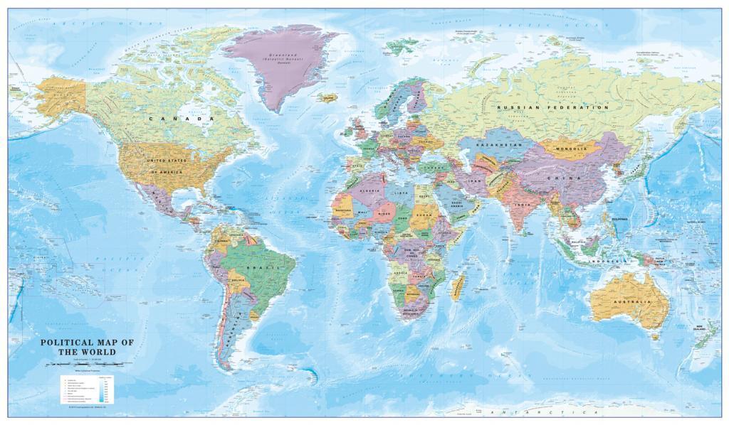 World Political Map Scale 1:40 million