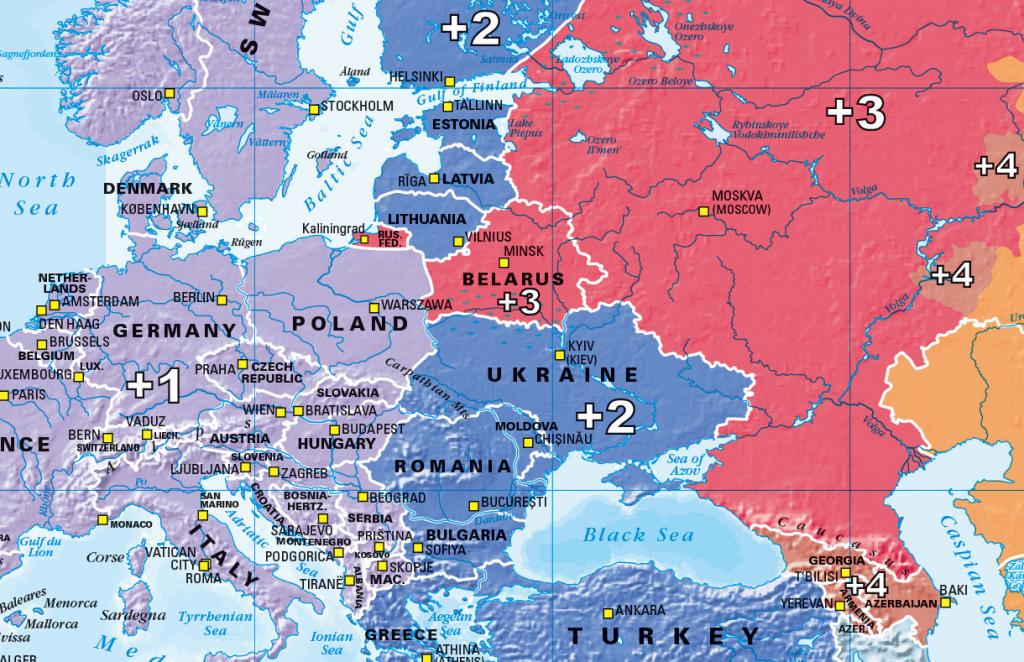 World Timezones Map Scale 1:40 million