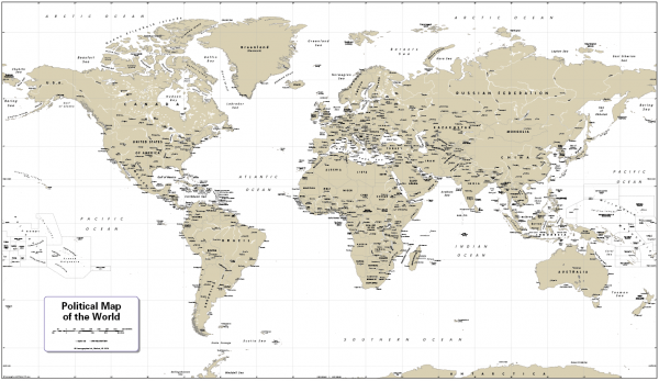 Decor World Map - retro colours - Image 14
