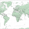 Decor World Map - retro colours