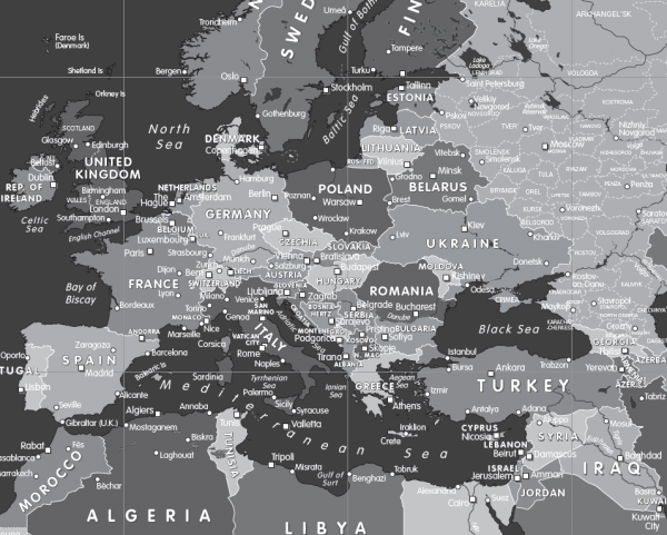 Personalised Black and White Map of the World - Image 3