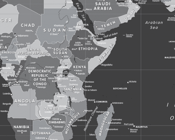 Personalised Black and White Map of the World - Image 4