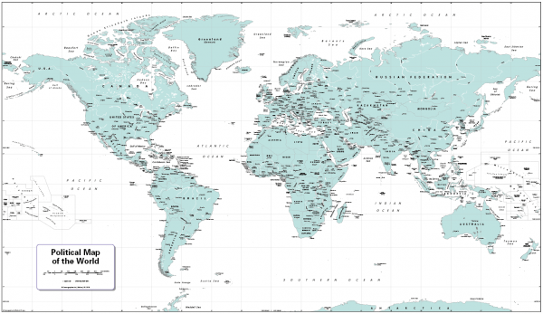 Decor World Map - retro colours - Image 3
