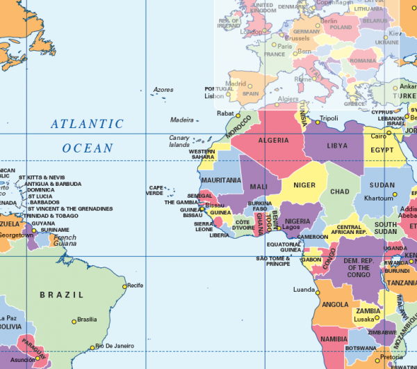 A3 Political World map - self adhesive - Image 2