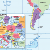 Political World map (colour blind friendly) - size A3 - Image 2